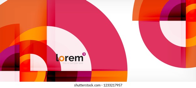 Circle abstract background, geometric circular modern design template, vector illustration