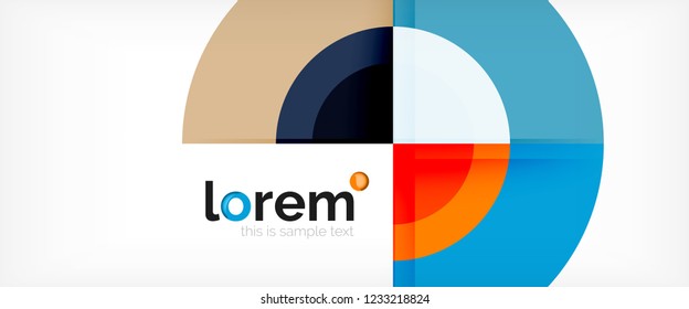 Circle abstract background, geometric circular modern design template, vector illustration