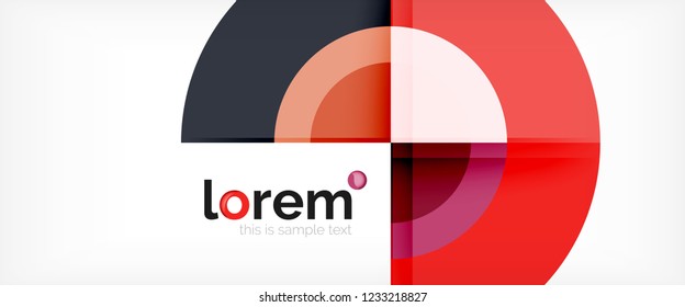Circle abstract background, geometric circular modern design template, vector illustration