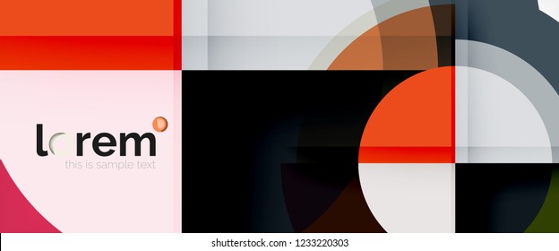 Circle abstract background, geometric circular modern design template, vector illustration