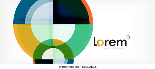 Circle abstract background, geometric circular modern design template, vector illustration