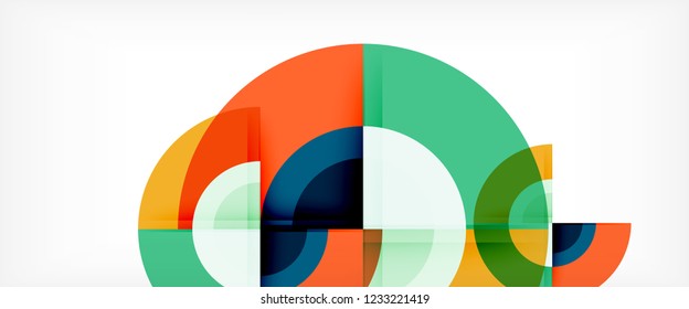 Circle abstrakter Hintergrund, geometrische, runde, moderne Design-Vorlage, Vektorgrafik