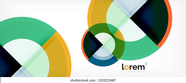 Fundo abstrato do círculo, modelo de design moderno circular geométrico, ilustração vetorial