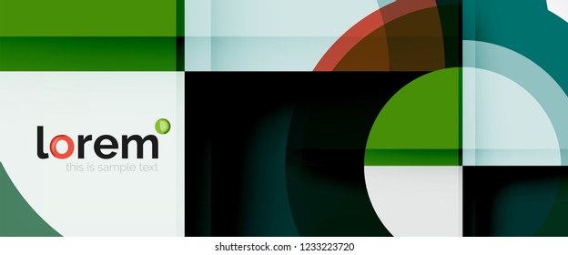 Circle abstract background, geometric circular modern design template, vector illustration