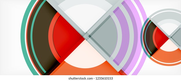 Circle abstract background, geometric circular modern design template, vector illustration