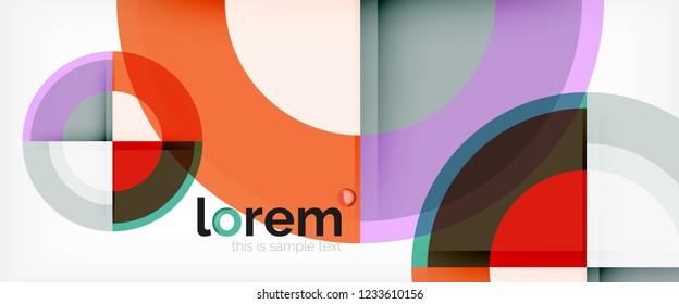 Circle abstract background, geometric circular modern design template, vector illustration