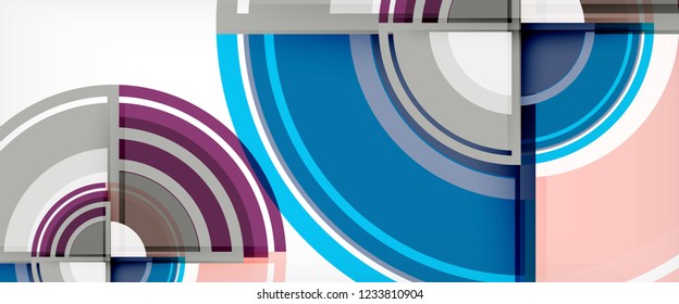 Circle abstract background, geometric circular modern design template, vector illustration