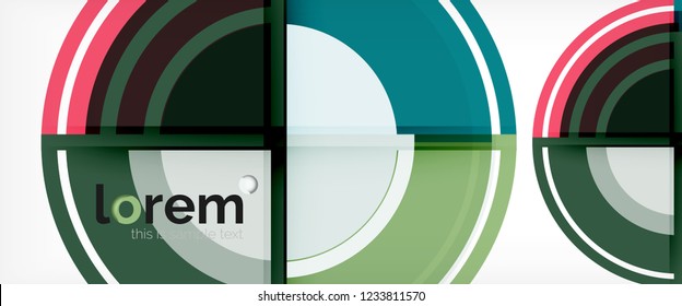 Circle abstrakter Hintergrund, geometrische, runde, moderne Design-Vorlage, Vektorgrafik