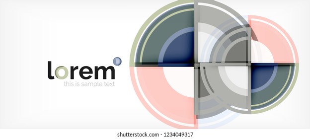 Circle abstract background, geometric circular modern design template, vector illustration