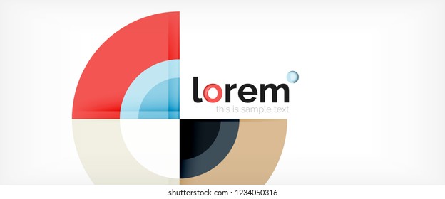 Circle abstract background, geometric circular modern design template, vector illustration