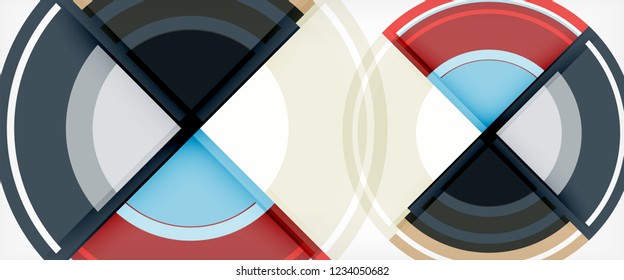 Circle abstract background, geometric circular modern design template, vector illustration