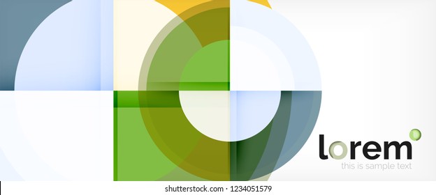 Circle abstract background, geometric circular modern design template, vector illustration