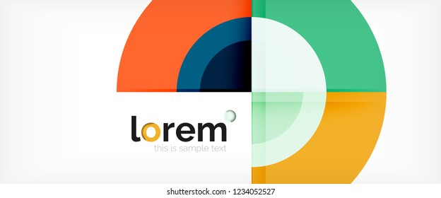 Circle abstract background, geometric circular modern design template, vector illustration