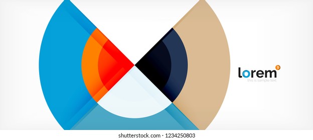 Circle abstract background, geometric circular modern design template, vector illustration