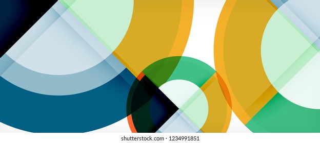 Circle abstract background, geometric circular modern design template, vector illustration