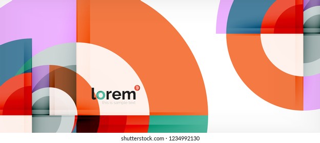 Circle abstract background, geometric circular modern design template, vector illustration