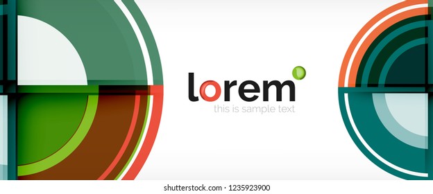 Circle abstract background, geometric circular modern design template, vector illustration