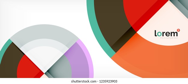 Circle abstract background, geometric circular modern design template, vector illustration