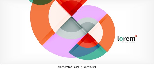 Circle abstract background, geometric circular modern design template, vector illustration