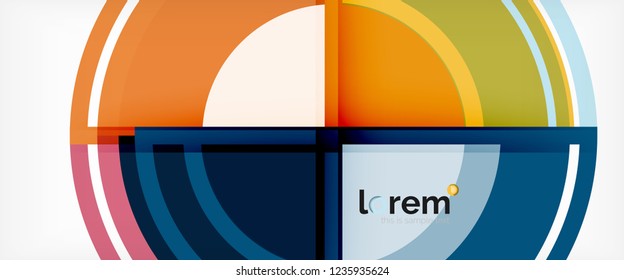 Circle abstract background, geometric circular modern design template, vector illustration