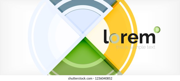 Circle abstract background, geometric circular modern design template, vector illustration