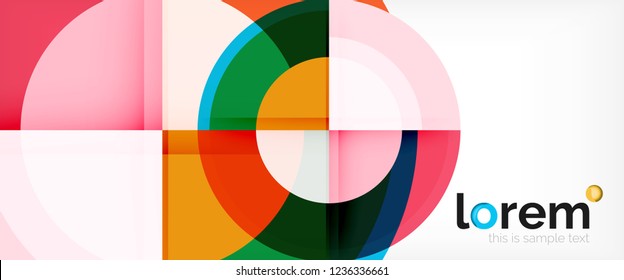 Circle abstract background, geometric circular modern design template, vector illustration