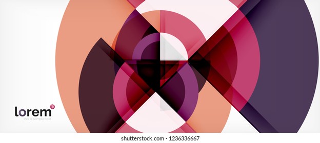 Circle abstract background, geometric circular modern design template, vector illustration