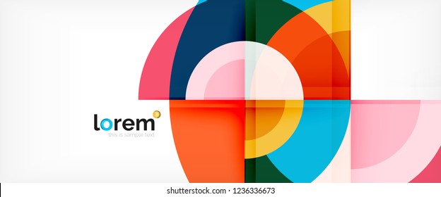 Circle abstrakter Hintergrund, geometrische, runde, moderne Design-Vorlage, Vektorgrafik