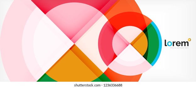 Circle abstract background, geometric circular modern design template, vector illustration