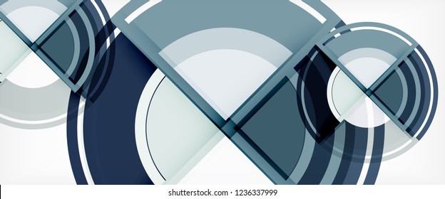 Fondo abstracto del círculo, plantilla de diseño moderno circular geométrica, ilustración vectorial