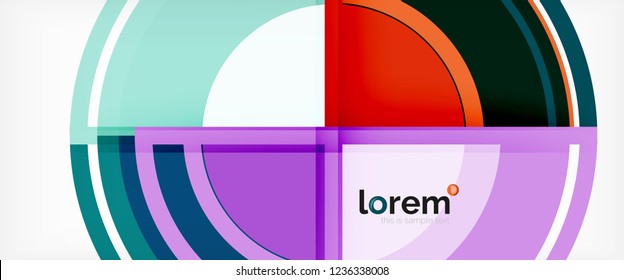 Circle abstract background, geometric circular modern design template, vector illustration