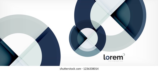 Circle abstract background, geometric circular modern design template, vector illustration