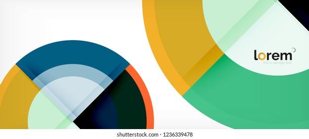 Circle abstract background, geometric circular modern design template, vector illustration