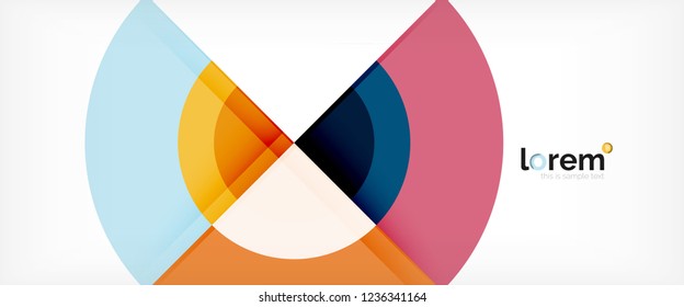 Circle abstract background, geometric circular modern design template, vector illustration