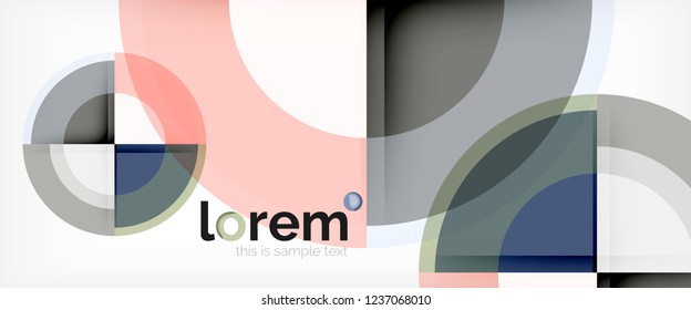 Circle abstract background, geometric circular modern design template, vector illustration