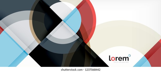Circle abstract background, geometric circular modern design template, vector illustration