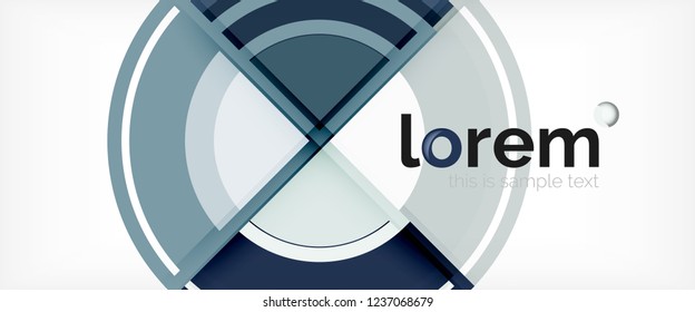 Circle abstract background, geometric circular modern design template, vector illustration