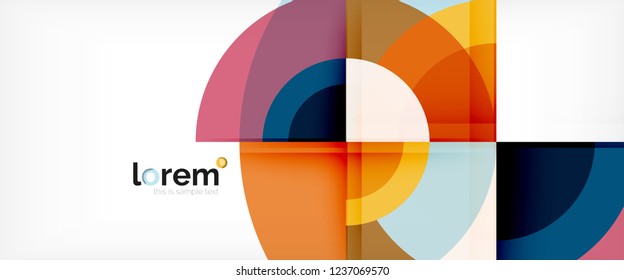 Circle abstract background, geometric circular modern design template, vector illustration