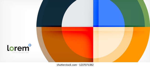 Circle abstract background, geometric circular modern design template, vector illustration