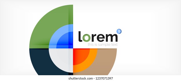 Circle abstrakter Hintergrund, geometrische, runde, moderne Design-Vorlage, Vektorgrafik