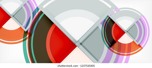 Circle abstract background, geometric circular modern design template, vector illustration