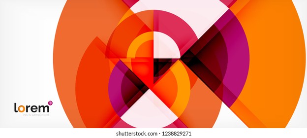 Circle abstract background, geometric circular modern design template, vector illustration