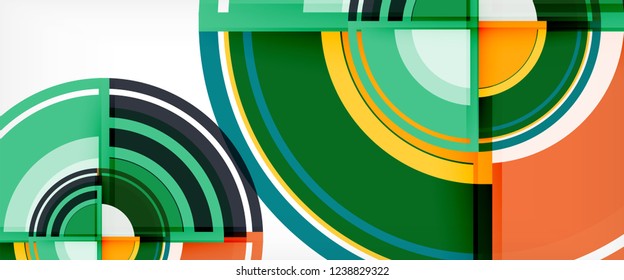 Circle abstract background, geometric circular modern design template, vector illustration