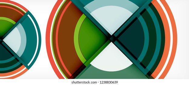 Circle abstract background, geometric circular modern design template, vector illustration