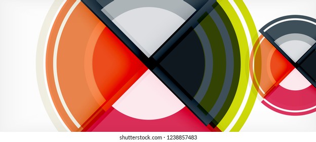 Circle abstract background, geometric circular modern design template, vector illustration