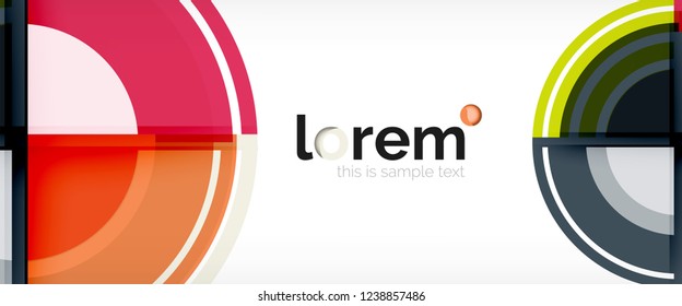 Circle abstract background, geometric circular modern design template, vector illustration