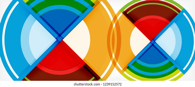 Fondo abstracto del círculo, plantilla de diseño moderno circular geométrica, ilustración vectorial