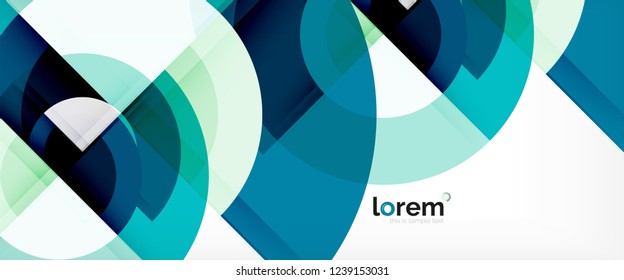 Circle abstract background, geometric circular modern design template, vector illustration
