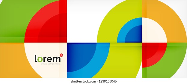 Circle abstract background, geometric circular modern design template, vector illustration