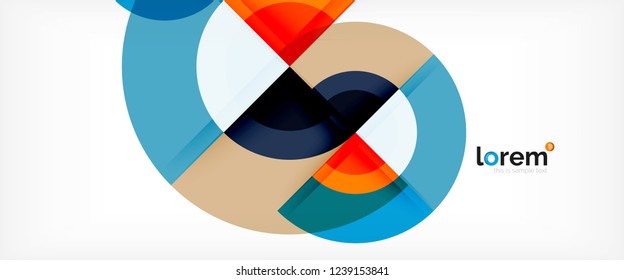 Circle abstract background, geometric circular modern design template, vector illustration